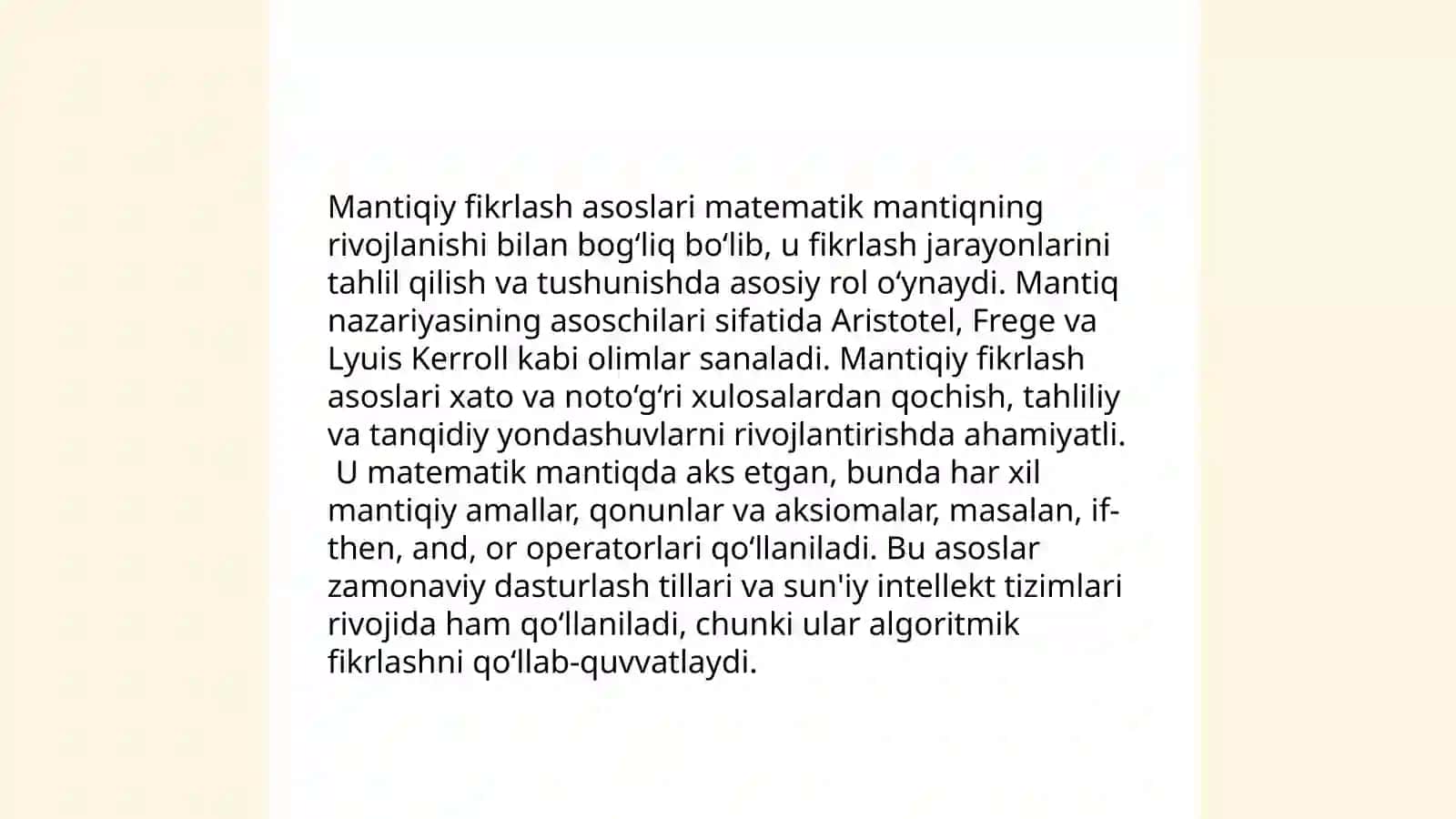 Xulosa chiqarishning umumiy mantiqiy tavsifi 4