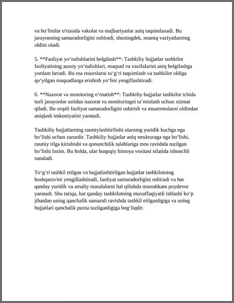 TASHKILIY HUJJATLAR VA ULARNI RASMIYLASHTIRISH 4