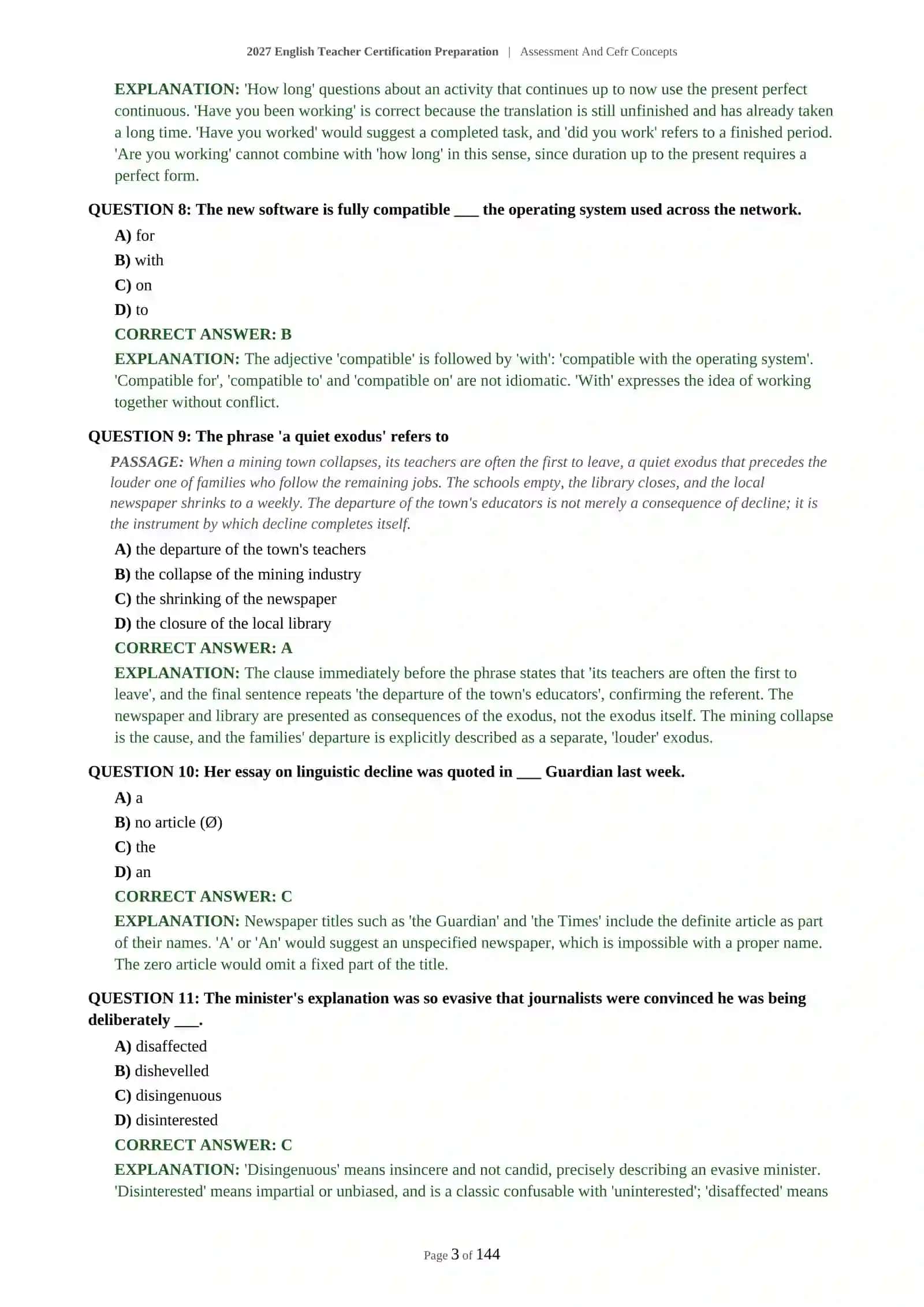 2027 English Teacher Certification Preparation | Assessment And Cefr Concepts 4