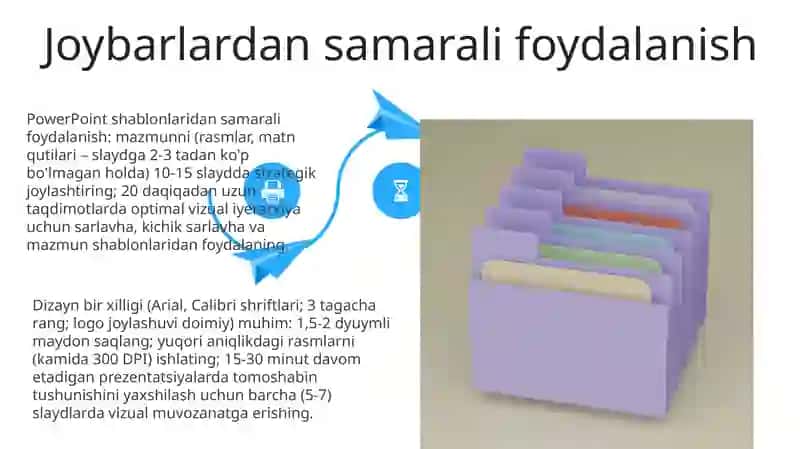 Power Point dasturida slaydlarning tartibini va dizaynini boshqarish 4