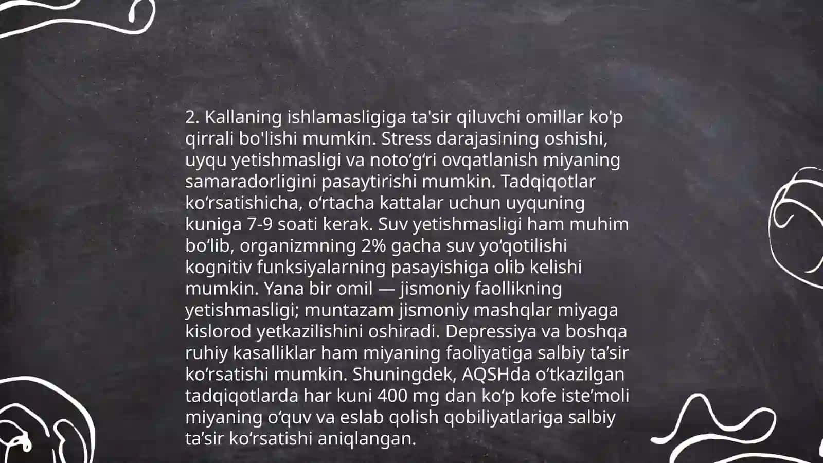 Kallaning ishlamasligi sabablari 4