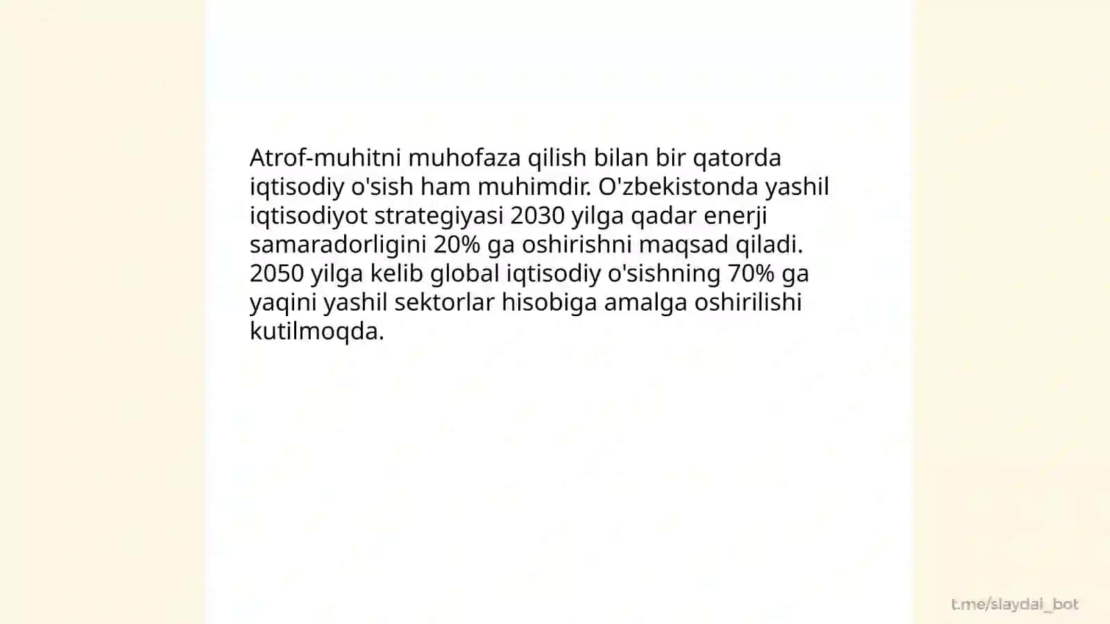 Yashil Iqtisodiyotga o'tish tajribasi 4