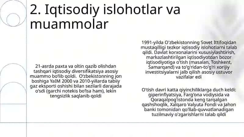 Mustaqil Ozbekiston Respublikasining tashkil topishi va uning tarixiy ahamiyati 4