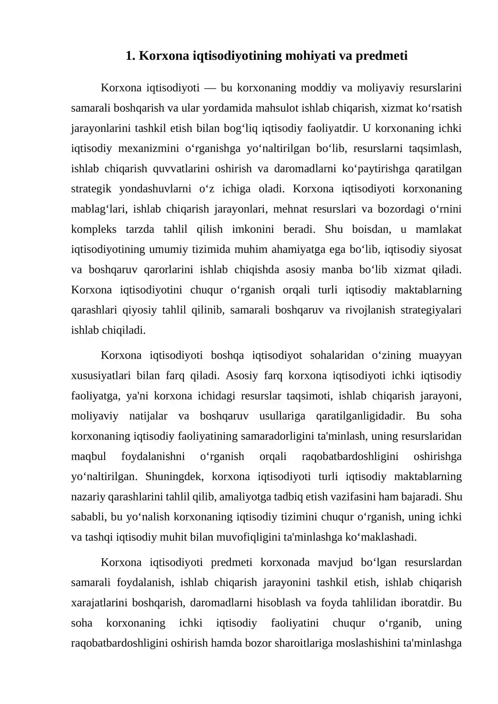 Korxona Iqtisodiyoti 4