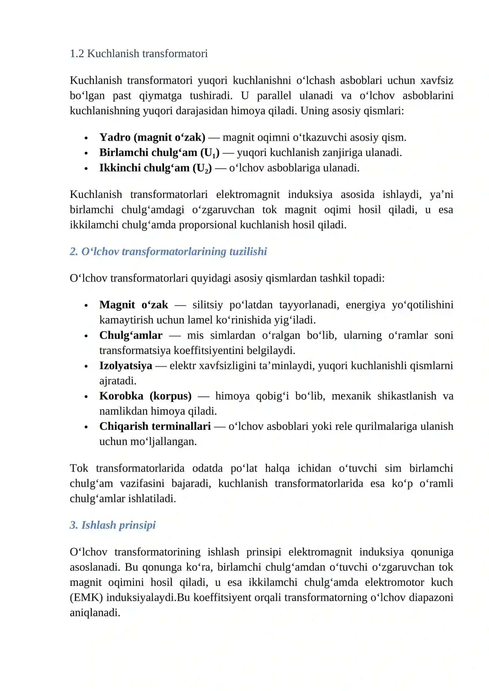O‘lchov transformatorlari 4