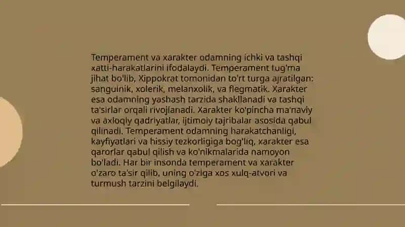 Temperament 4
