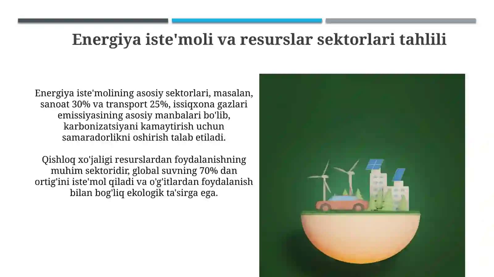 Energiya iste’moli va resurslardan foydalanish statistikasi 4