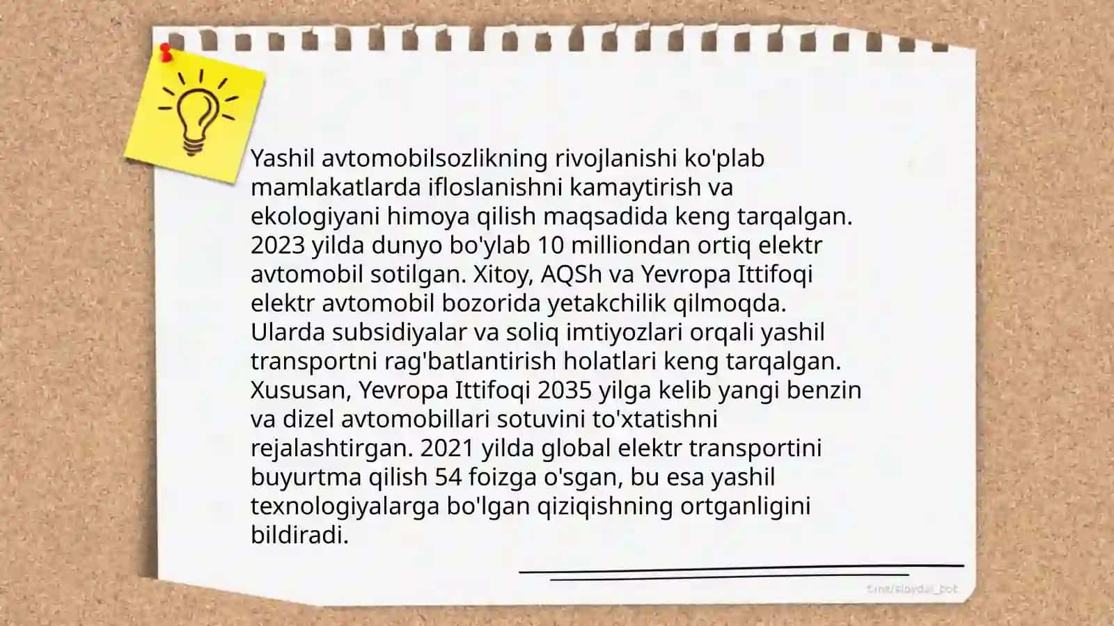 Sanoat, avtomobilsozlik sohasining rivojlanishi 4