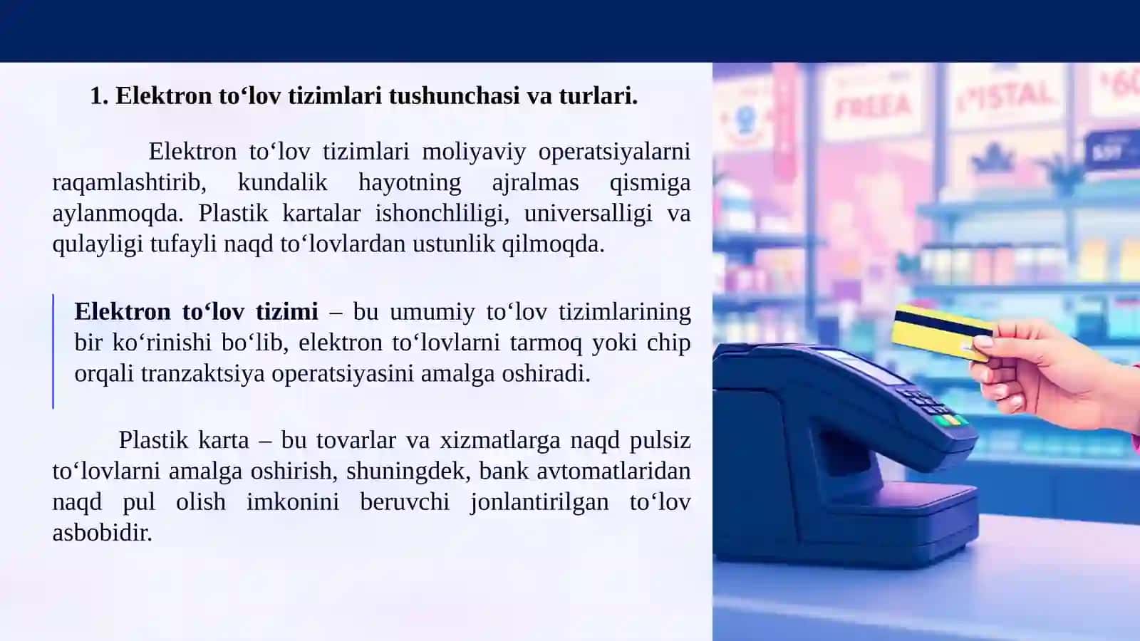Elektronto‘lovtizimlari va Fintex innovatsiyalari 4