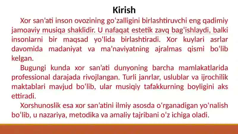 Xor va xorshunoslik asoslari 4