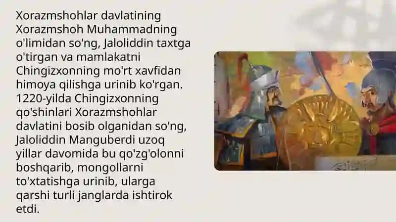 Jaloliddin Manguberdi Vatan himoyachisi 4