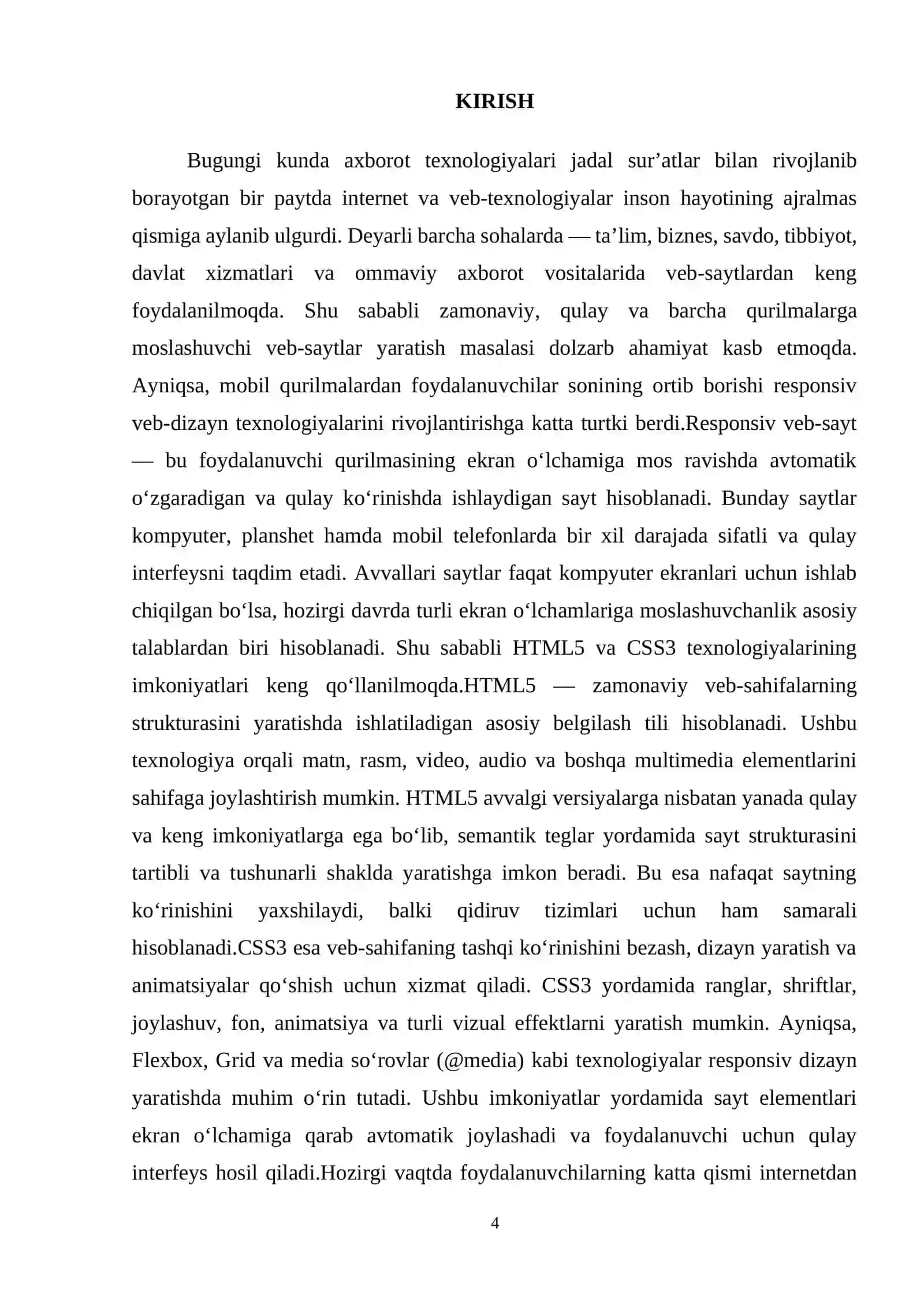 HTML5 va CSS3 asosida responsiv (moslashuvchan) veb-sayt yaratish 4