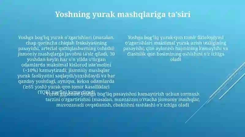 Yoshga bog'liq yurak tuzilishi va funksiyasidagi o'zgarishlar 4