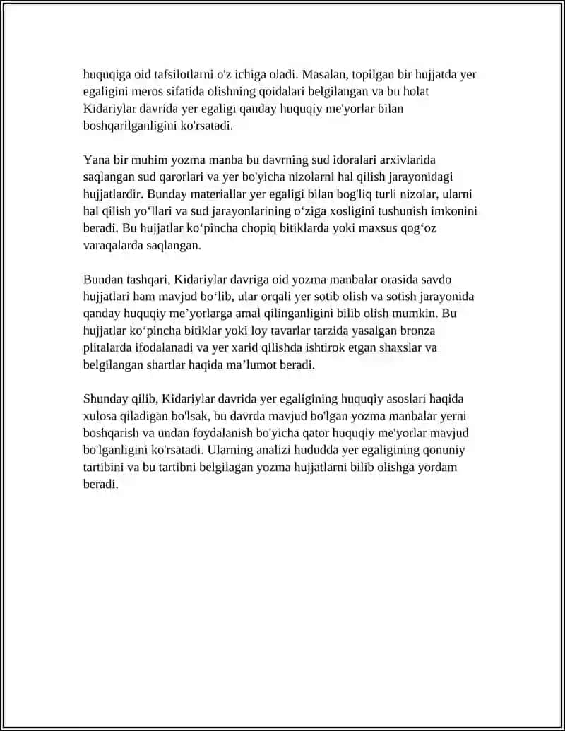 YER EGALIGINING OʻZIGA XOS XUSUSIYATLARI KIDARIYLAR VA XIONIYLAR HAQIDA YOZMA MANBALAR 4