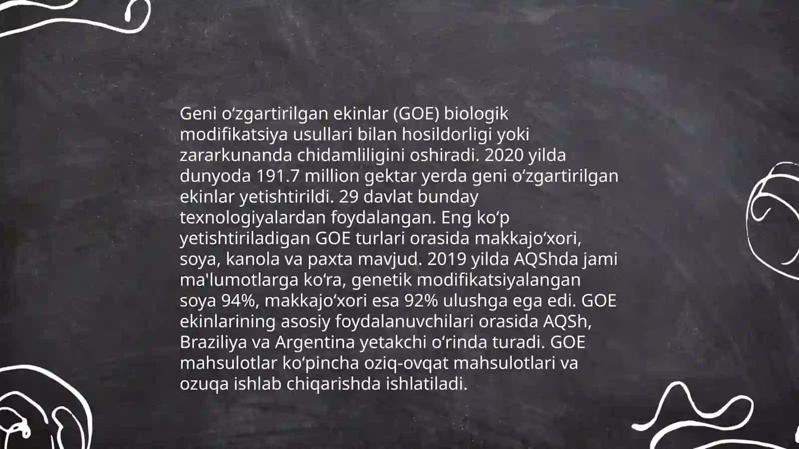 Geni oʻzgartirilgan oziq-ovqat mahsulotlari 4