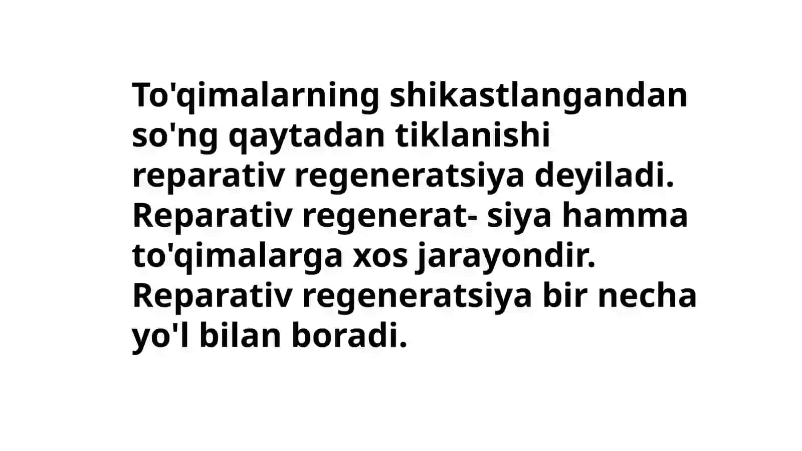 To'qimalarning fiziologik vareparativ regeneratsiyasi 4