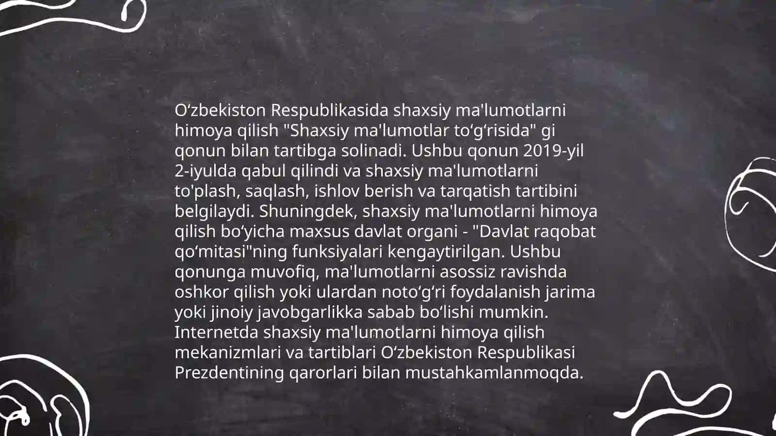 Milliy qonunlar turli sohada internet texnologiyada samaeali foydalanish yo'li 4