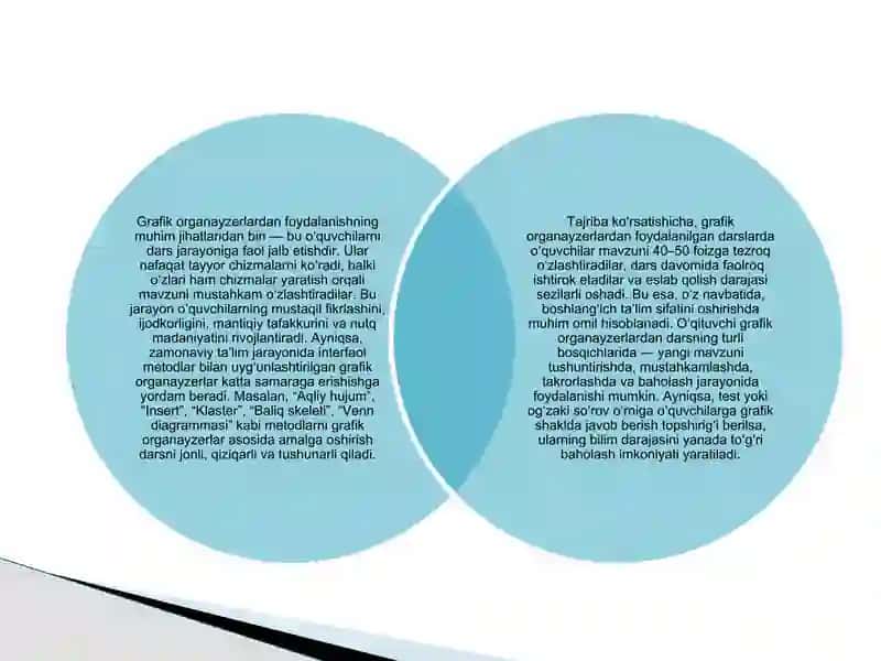 Boshlang'ich ta'limda grafik o'ganeyzlardan foydalanish 4