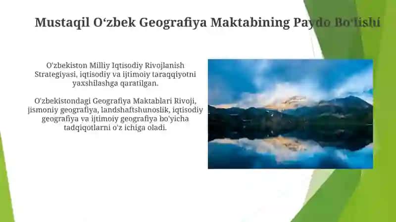 Landshaftshunoslik: O'zbekiston Yer Yuzini Shakillantirish 4