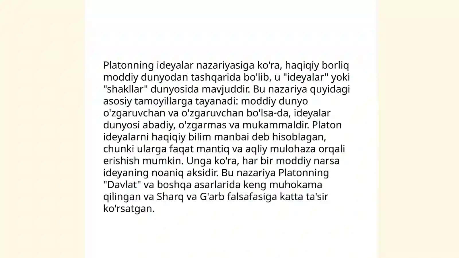 Falsafaga oid qarashlar tahlili 4