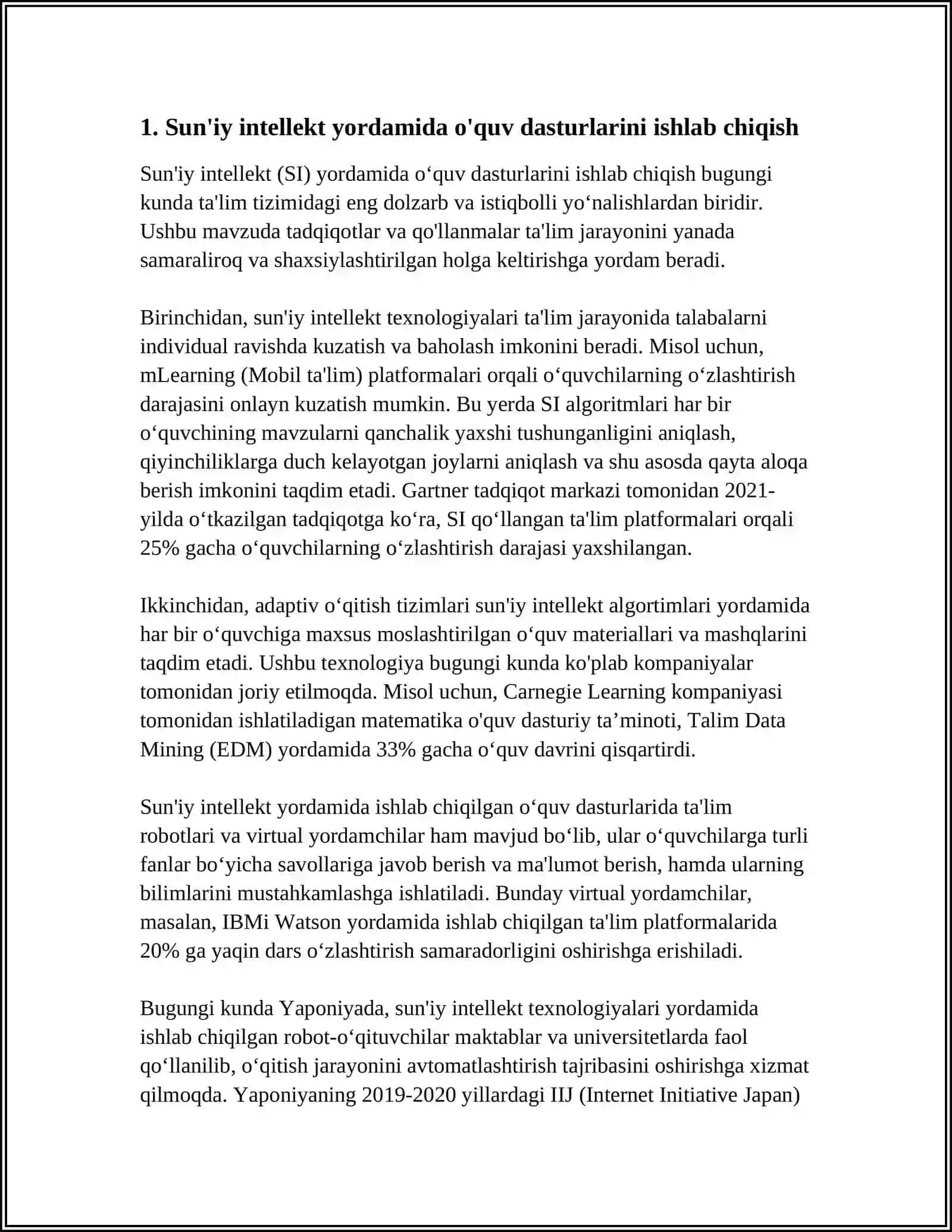 BOSHLANG'ICH TA'LIMDA SUN'IY INTELLEKTDAN FOYDALANISHNING SAMARADORLIGI 4