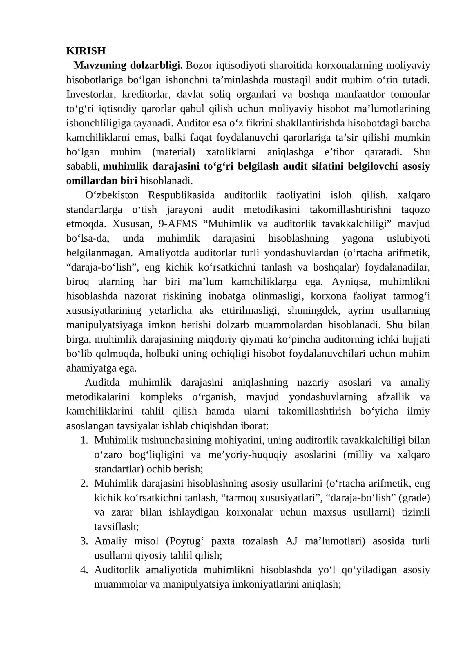 BUXGALTERIYA HISOBI VA AUDITNING XALQARO STANDARTLARI fanidan KURS ISHI 4