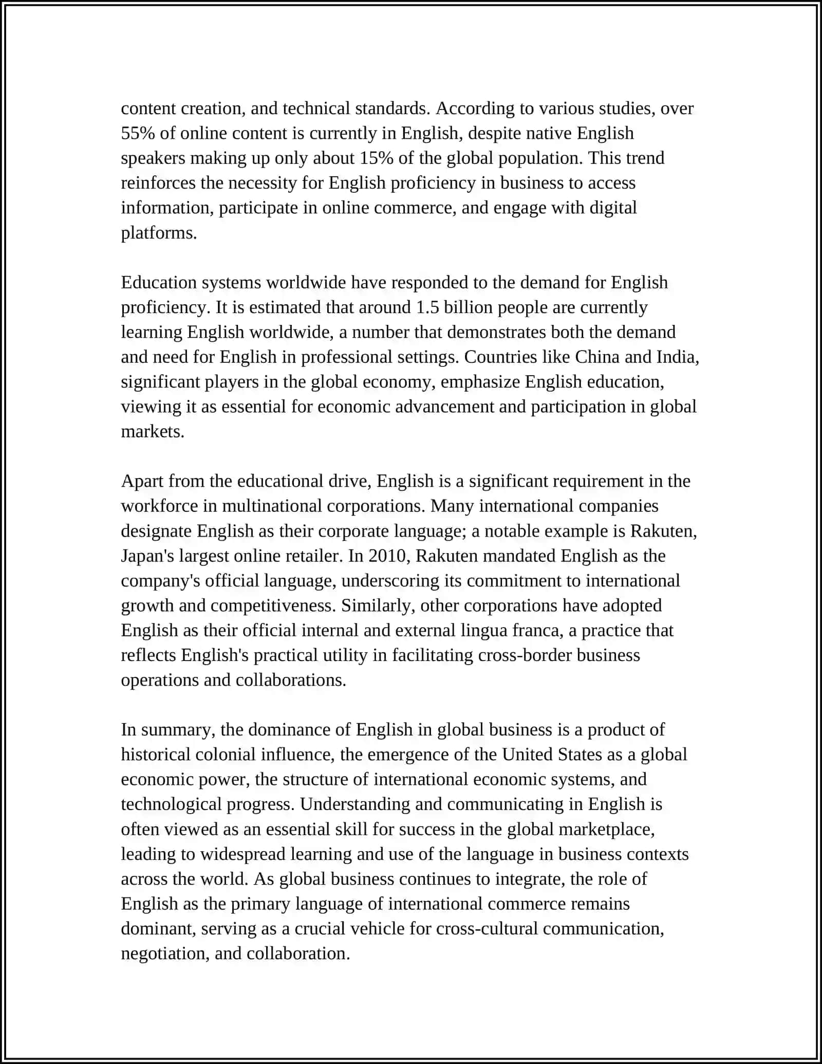ENGLISH IS THE LANGUAGE OF COMMUNICATION 4