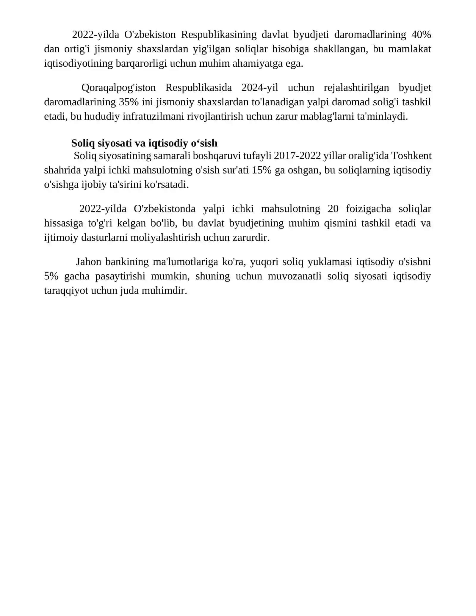 Jismoniy shaxslardan olinadigan solig'ining iqtisodiy mohiyati byudjet daromadlar ahamiyati 4
