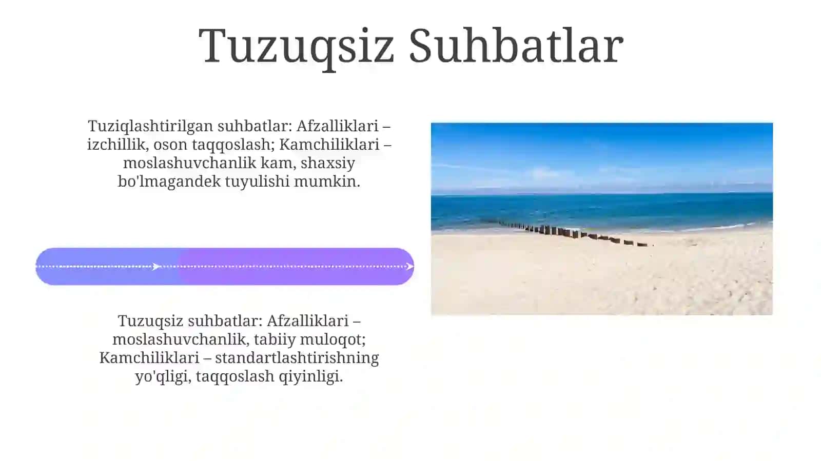 Intervyuyozishusullaridan4tasinisanabberingafzalliklariVakamchiliklariniyoritibberingmisollarbòlsindiagrammashaklidaVaxulosaoxiridataqdimot10varoqbòlsin 4