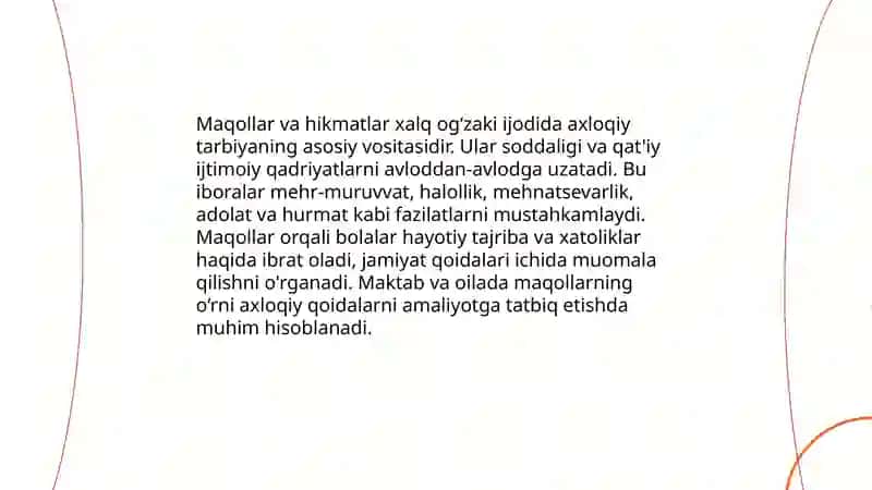 Xalq ogʻzaki ijodida ta'lim tarbiya 4