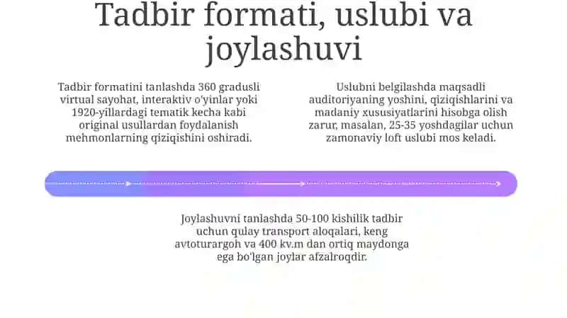 Tematik kechalar va ekskursiyalar uchun ssenariylarni tayyorlash 4