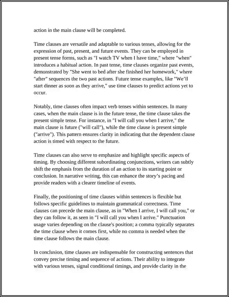 TIME CLAUSES 4