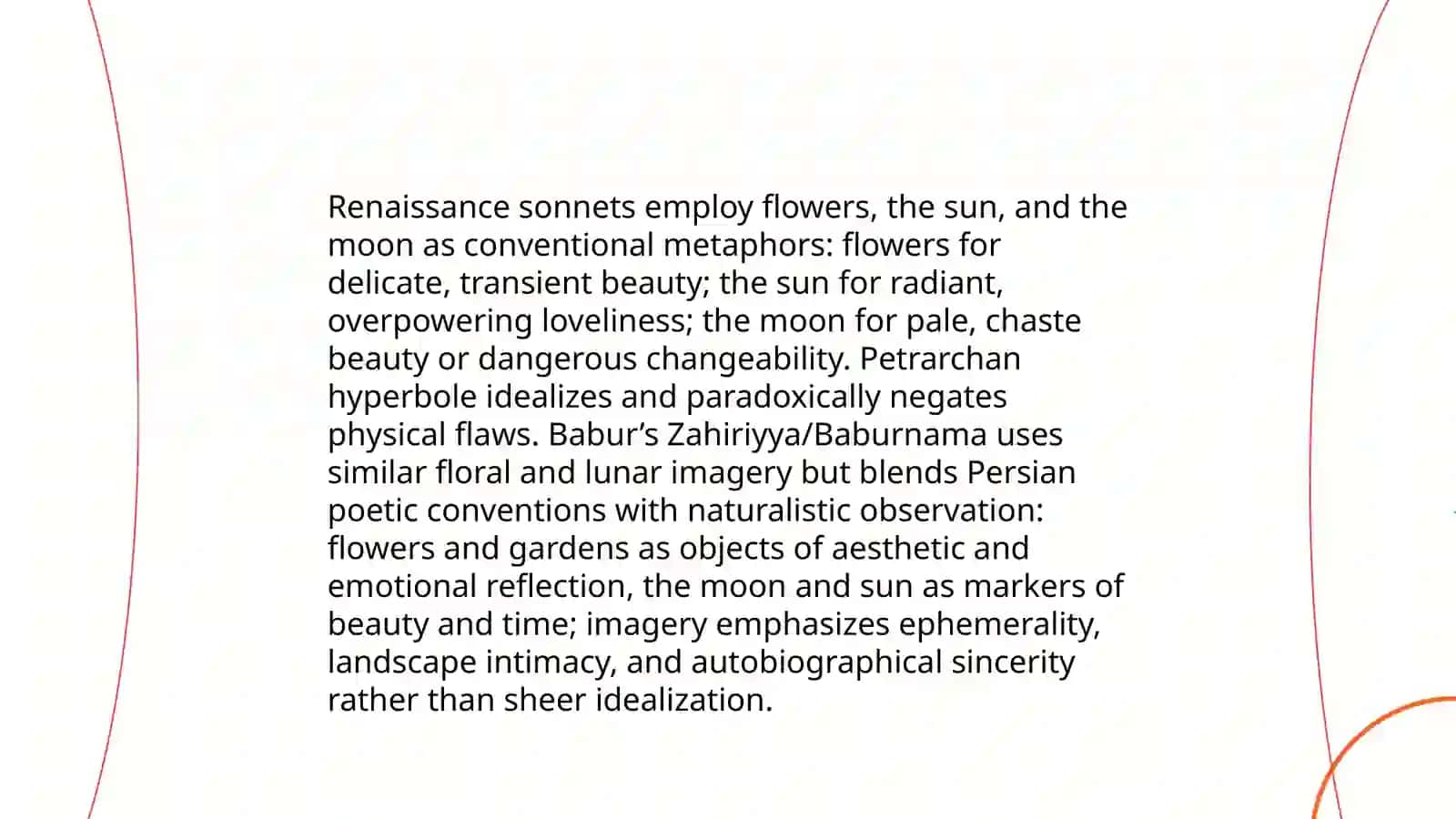 The Concept of Ideal Beauty in Renaissance Sonnet Poetry and in the Works of Babur (Zakhiriddin Muhammad) 4