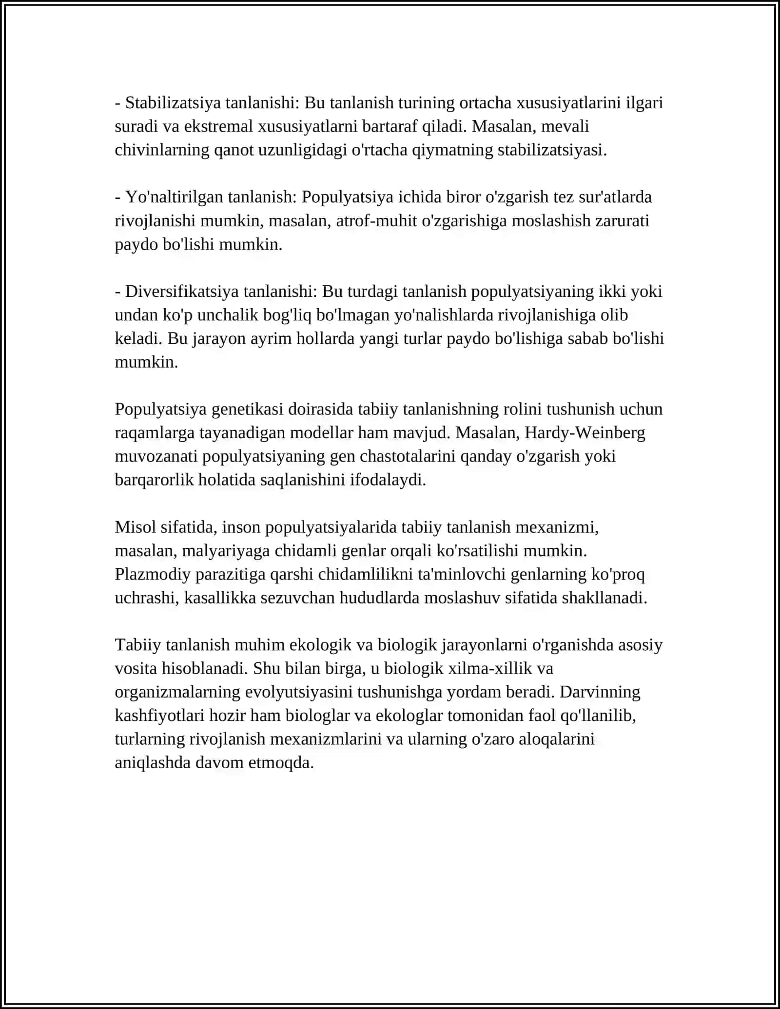 TABIY VA JINSIY TANLANISH NAZARYALI SHAXS EVOLYUTSION JIHATDAN RIVOJLANISHI 4