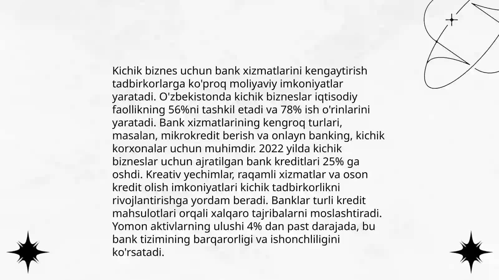 O'zbekistonda bank tizimini takomillashtirish yo'llari 4