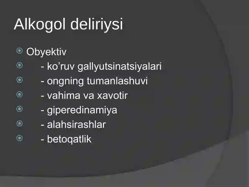 Alkogolizm va Giyohvandlikda bemorlar psixologiyasi 4