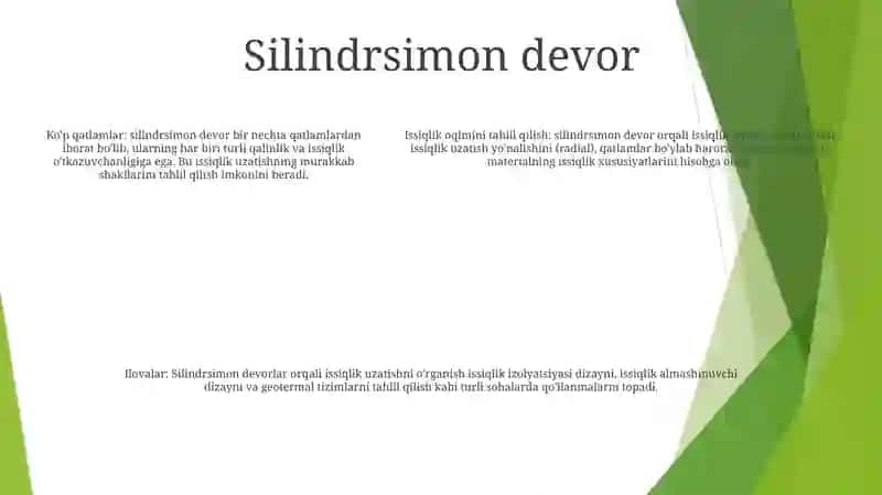 Ko‘P Qatlamli Slindirik Devor Orqali Issiqlik O‘Tkazish 4