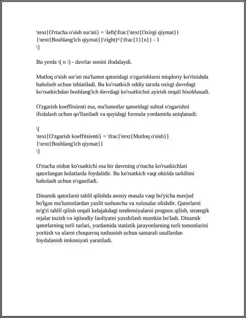 STATISTIC TAHLILDA DINAMIK GATORLAR 4