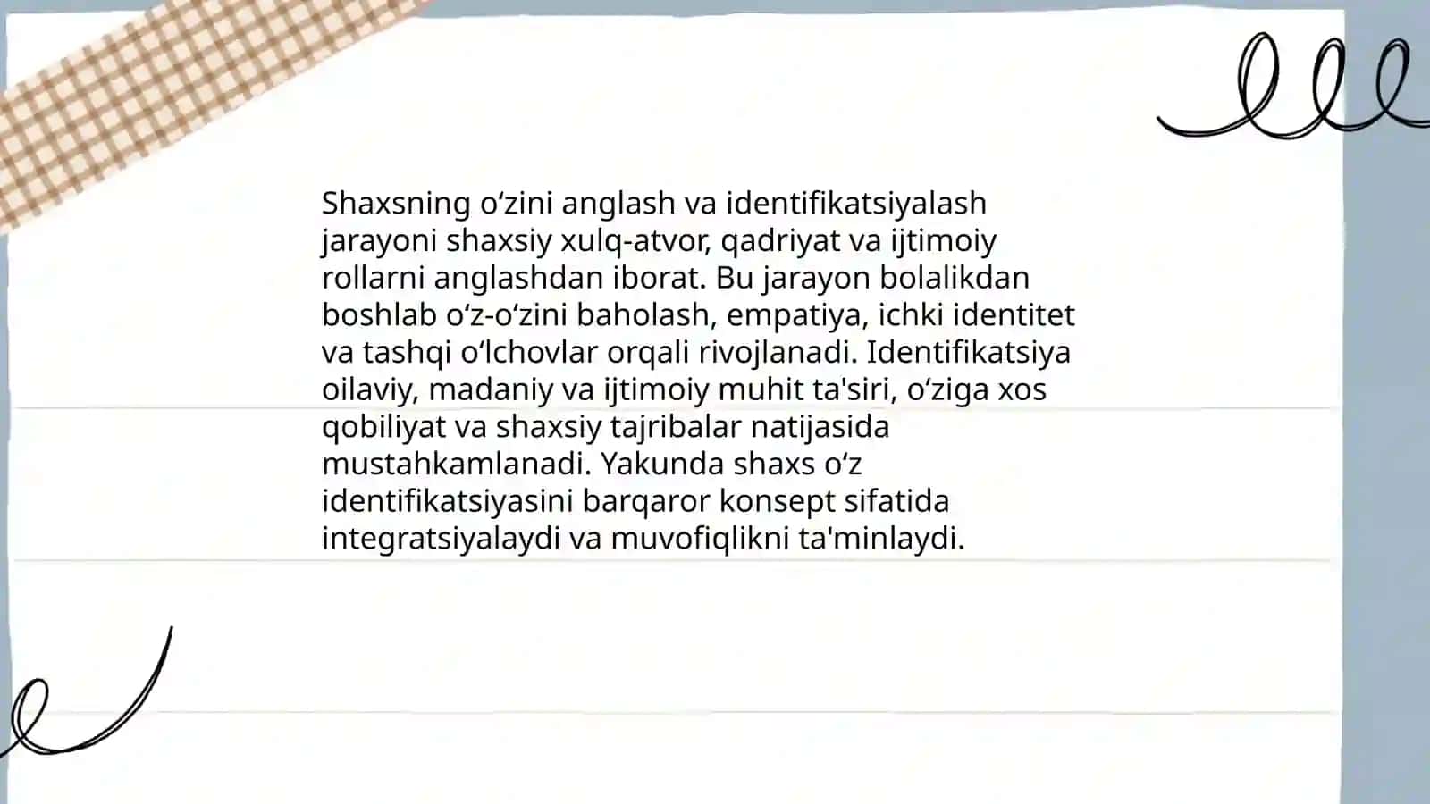 Shaxsning shaxs sifatida rivojlanishi (induvit -shaxs) 4