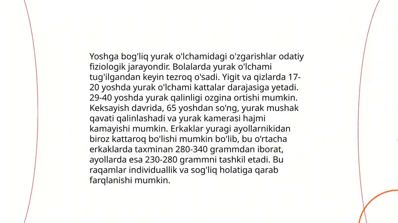 Yurak tizimining yoshga oid fiziologiyasi va gigiyenasi. Oʻktamova Hadichaxon 4