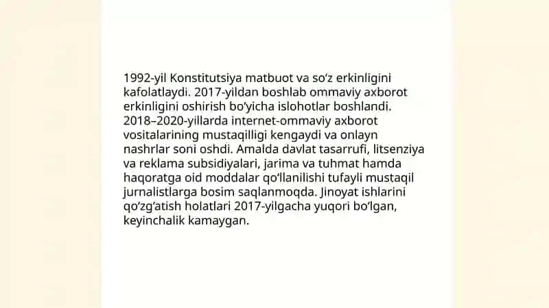 OAV faoliyatini tartibga soluvchi qonunchilik va normativ-huquqiy baza 4