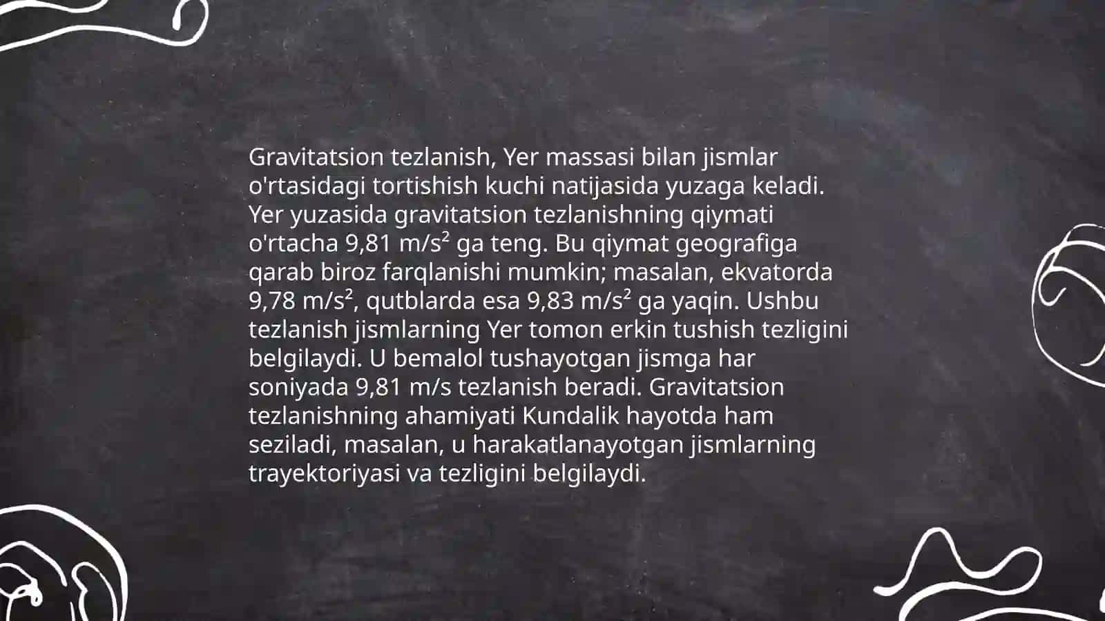 Yuqoriga tik otilgan jismning xarakati 4