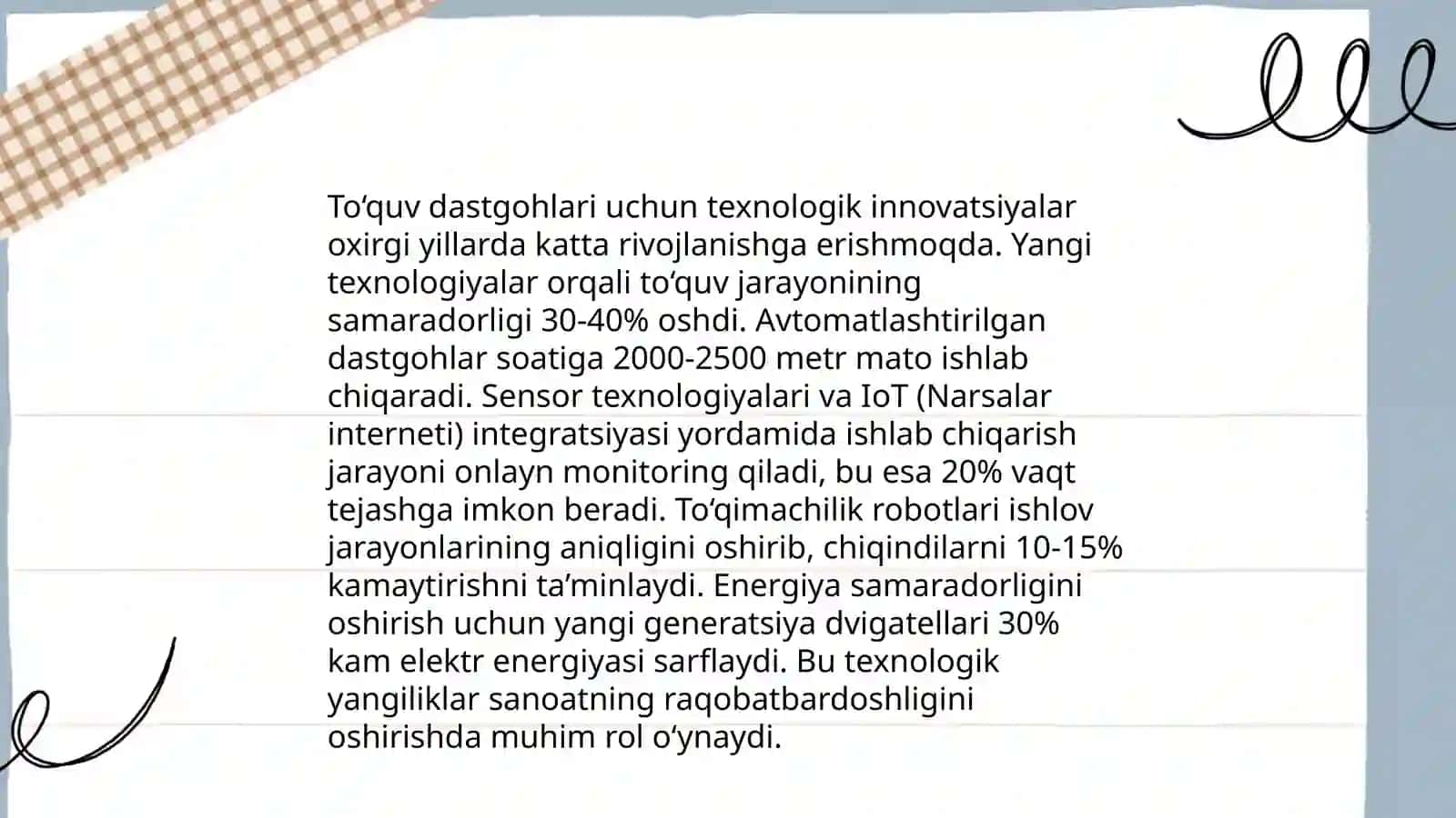 Zamonaviy toʻquv dastgohlarida toʻqima toʻqish imkoniyatlari 4