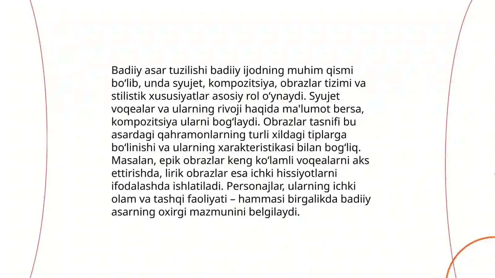 Badiiy asar tuzilishi va obrazlar tasnifi 4