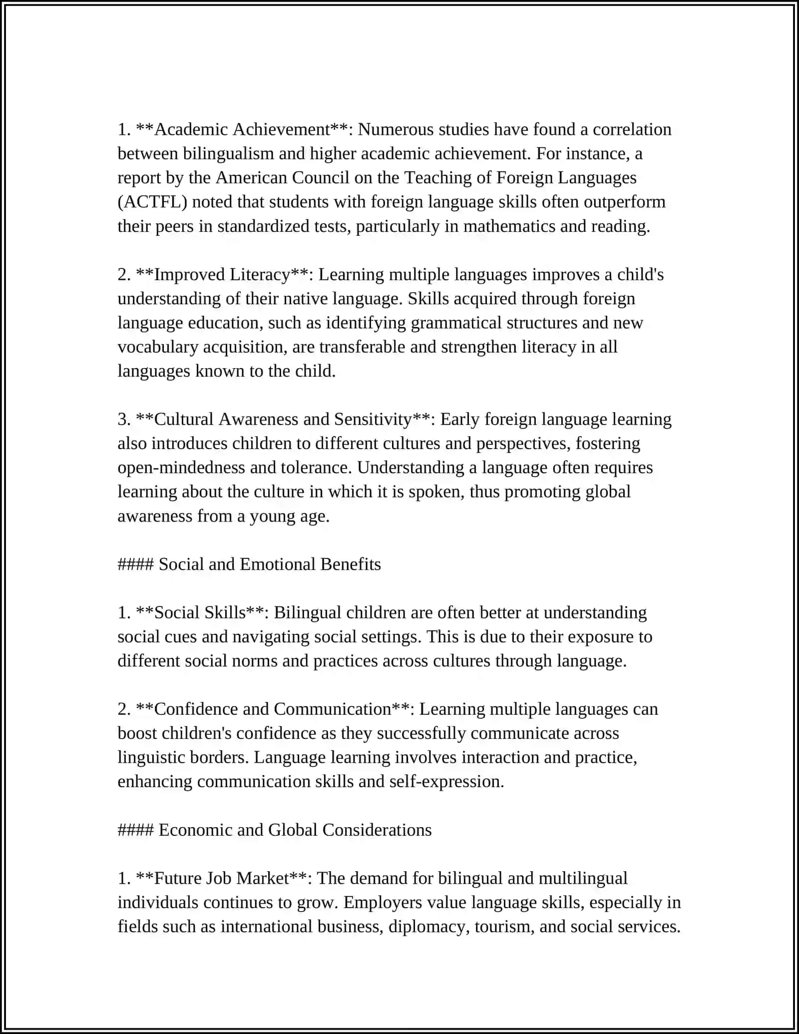 EDUCATION AND ROLE OF FOREIGN LANGUAGE 4