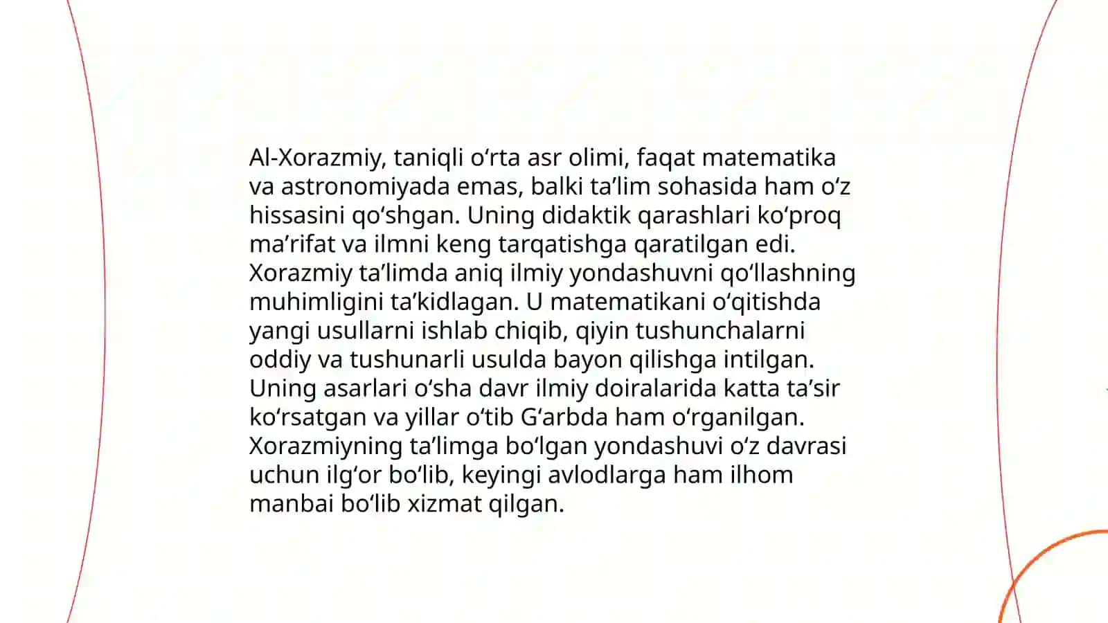 Abu Abdulloh Xorazmiyning didaktik qarashlari 4