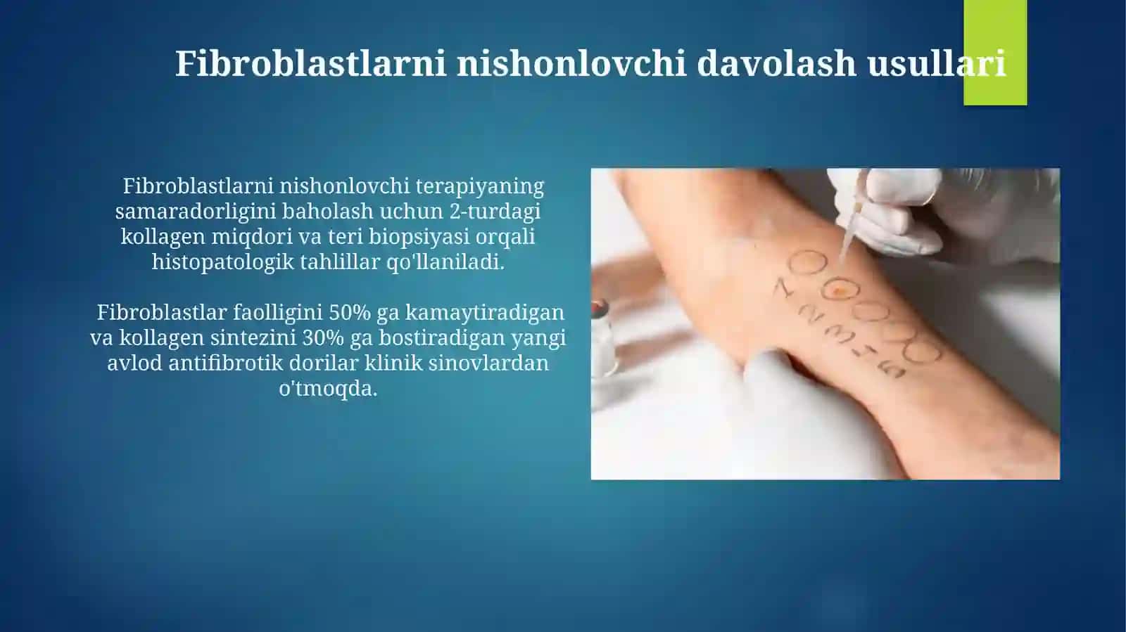 Fibroblastlarning jarohat ning bitishi va chandiq xosil bo'lishi 4