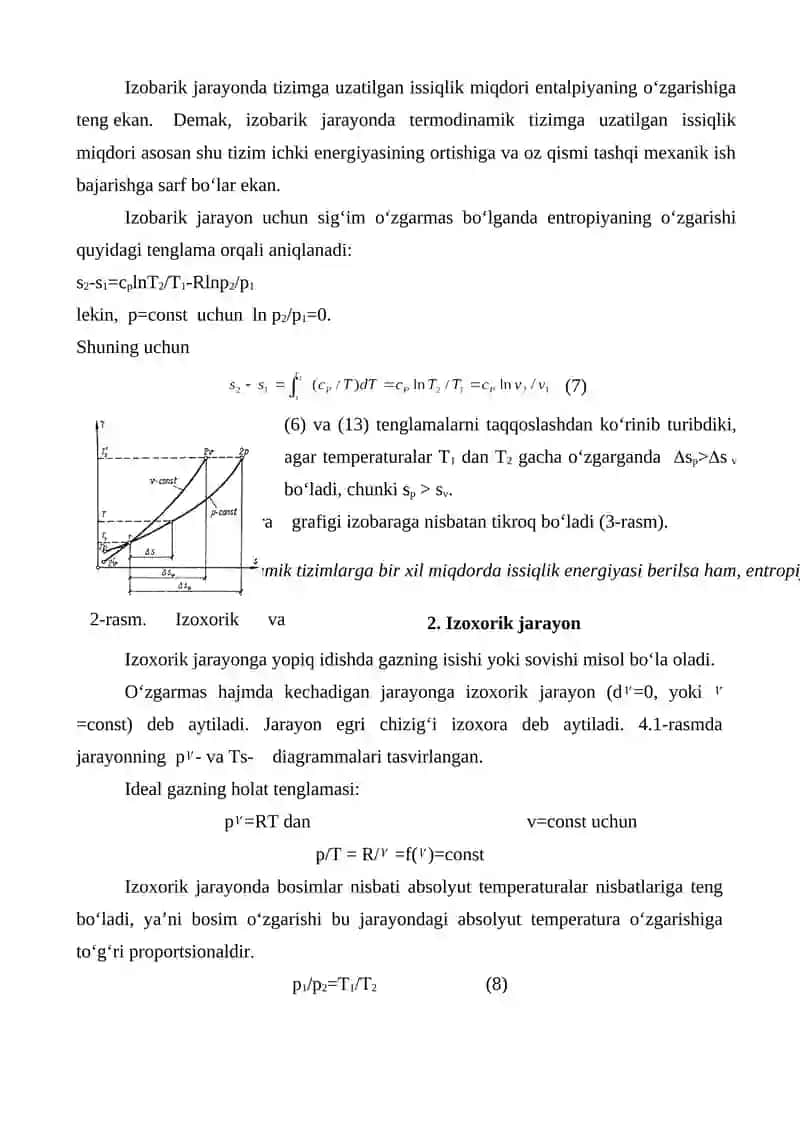 Ideal gazlardagi termоdinamik jarayonlar 4