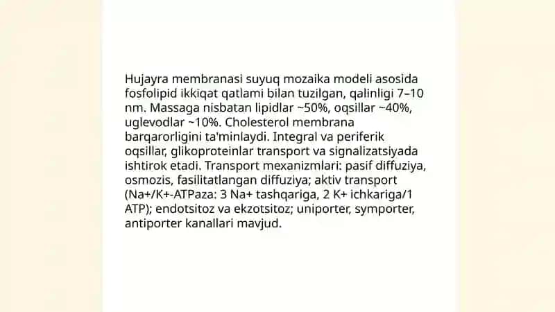 Hujayra tuzilishi va organellalar 4