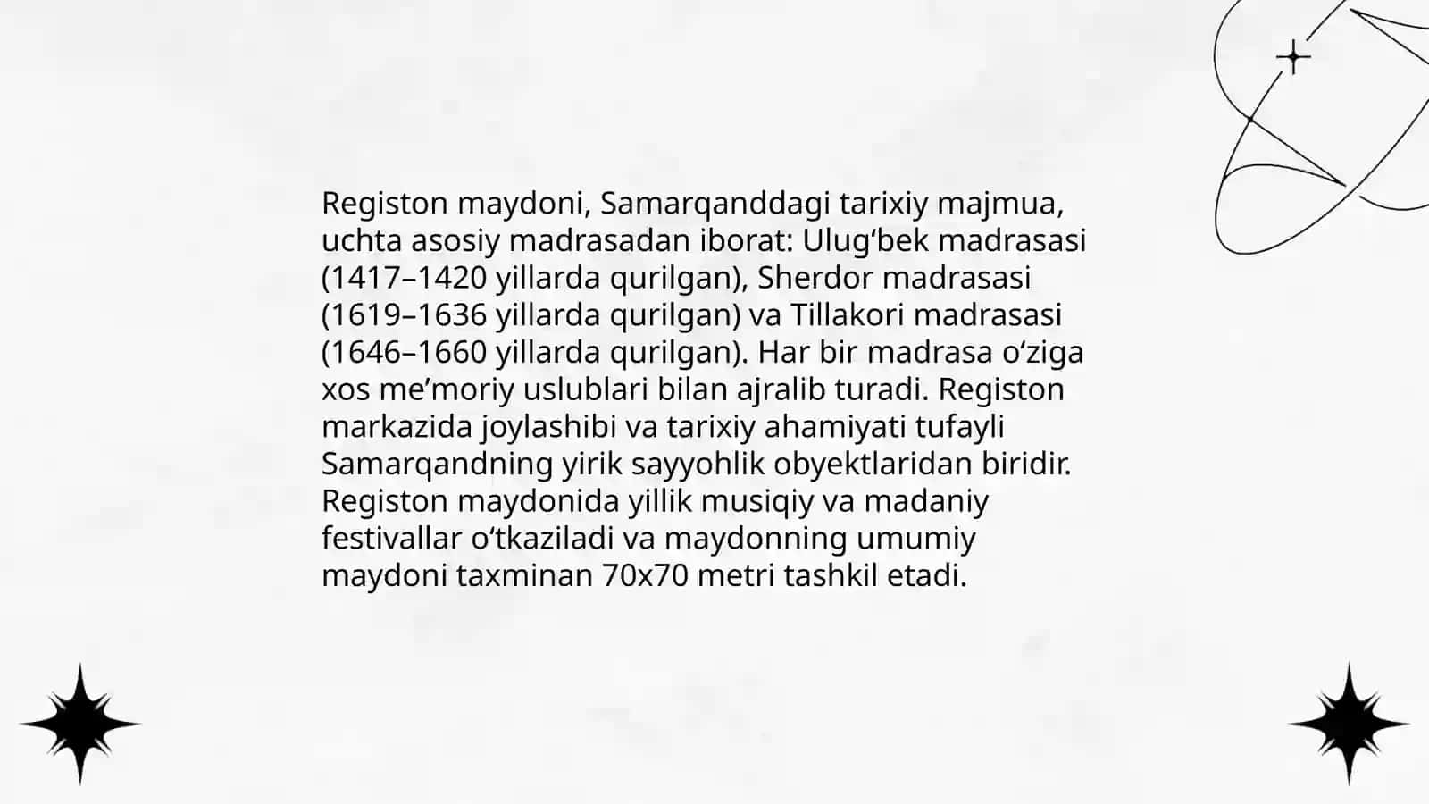 Samarqand shahrining meʼmoriy yodgorliklari 4